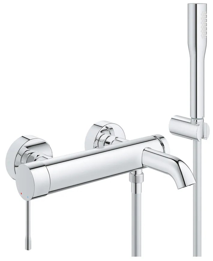 Baterie cada - dus Grohe Essence monocomanda crom lucios cu set de dus