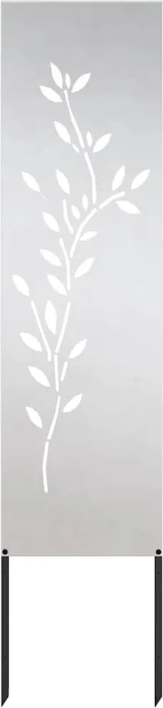 vidaXL Ecran de intimitate pentru grădină Floral Argintiu 32 x 140 cm
