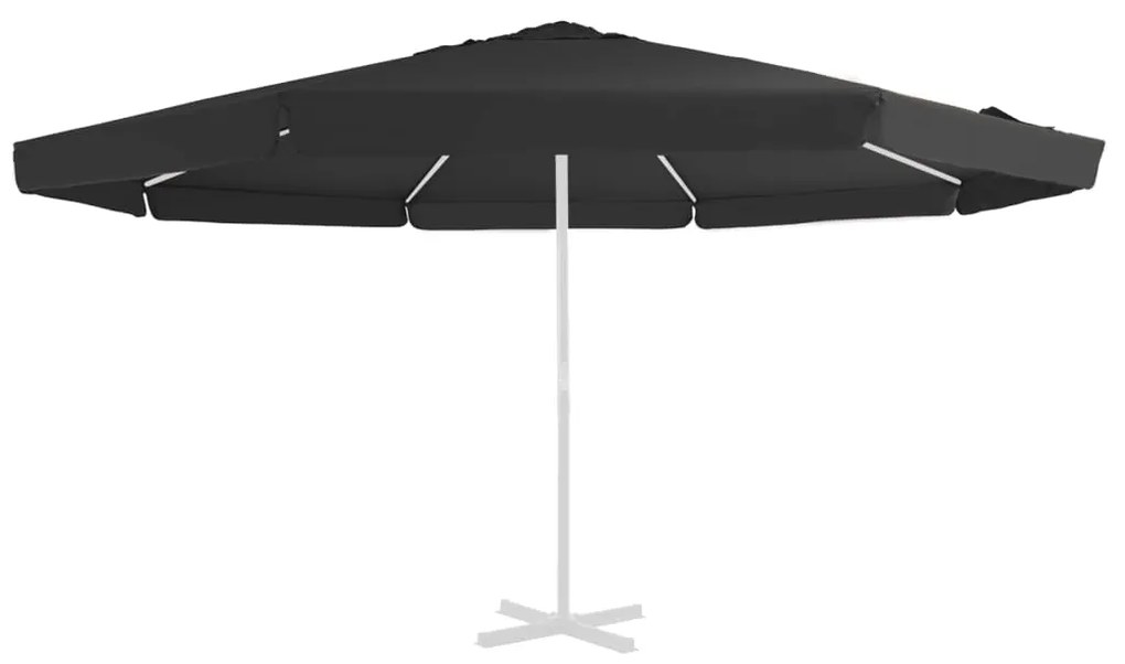 vidaXL Pânză de schimb umbrelă de soare de exterior negru 515 cm