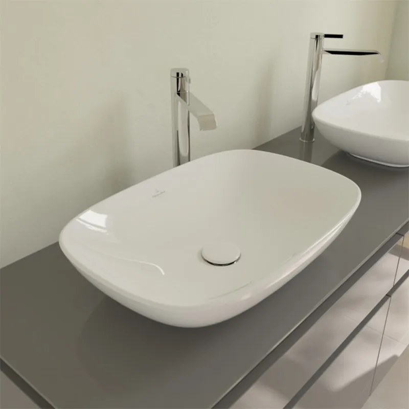 Lavoar pe blat alb lucios 56 cm, dreptunghiular, Villeroy  Boch, Loop  Friends