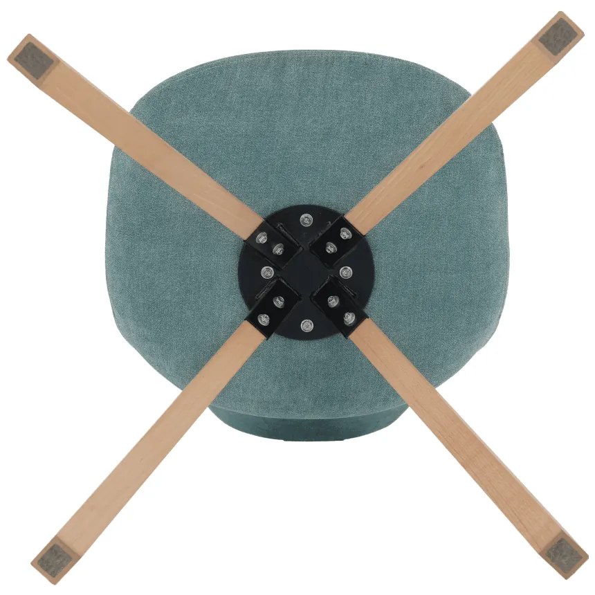 Scaun, material textil verde mentol/lemn fag, SABRA