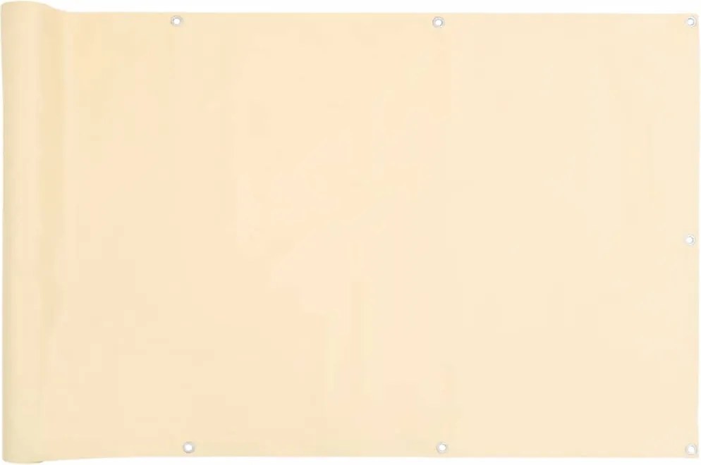 vidaXL Paravan de balcon, crem, 600x90 cm, PVC