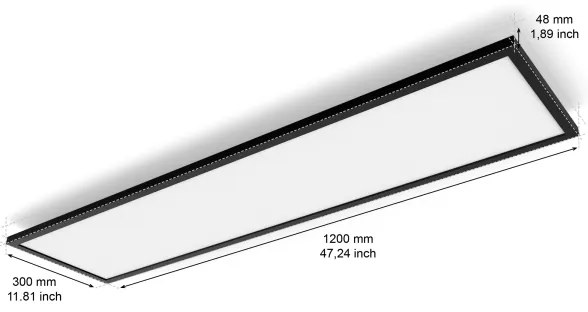 Plafonieră LED dimabilă Philips Hue AURELLE LED/39W/230V 120x30 cm negru