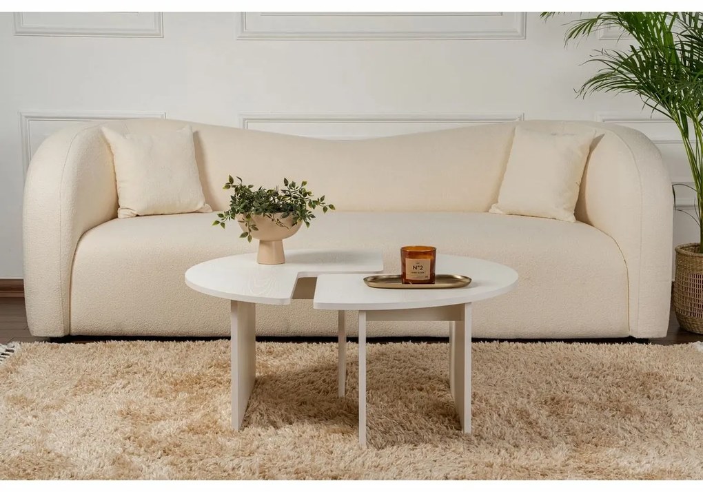 Măsuță de conferință Moira Wood White