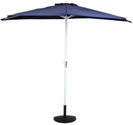 Umbrelă semicirculară de grădină ,incl. accesorii - albastru