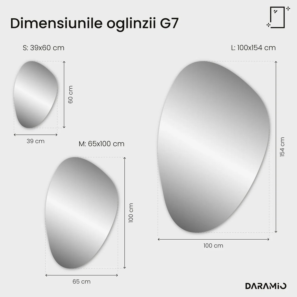 Oglindă atipică cu iluminare LED G7