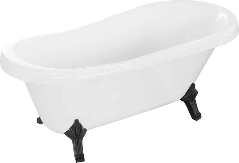 Mexen Retro cadă de sine stătătoare 150 x 73 cm, albă, picioare negre - 53251507300-70