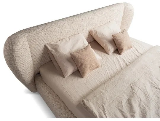 Pat tapițat DALIA 160 x 200 cm, bej, fără saltea