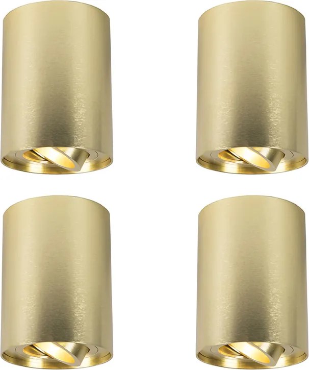 Set de 4 spoturi auriu/alama reglabile - Rondoo up
