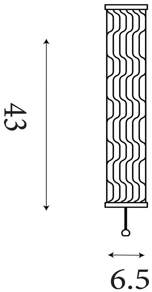 Aplica LED de perete baie metal sticla IP44 Vibrate