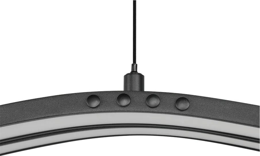 Lustră negru-mat LED cu control prin telecomandă/cu intensitate reglabilă din metal Spider – Trio Select