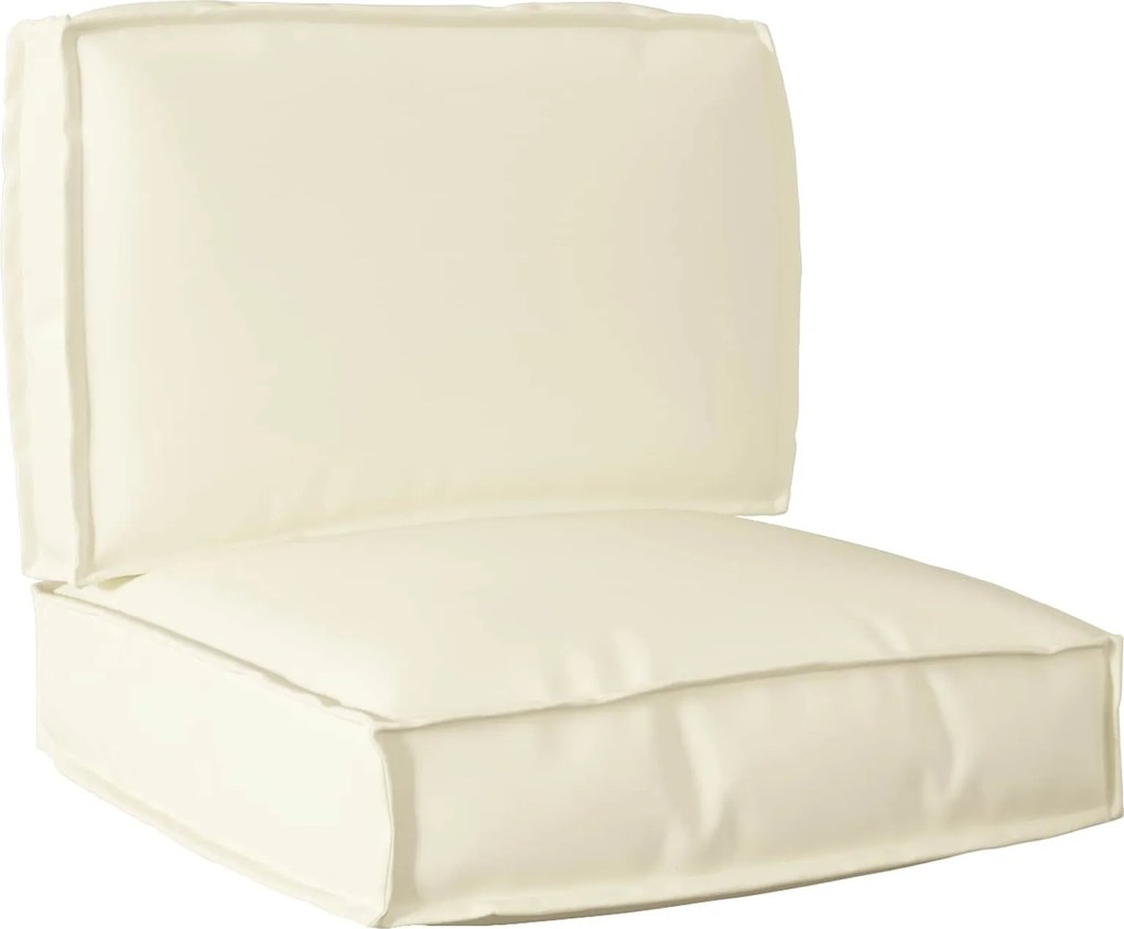 vidaXL Set de perne pentru palet 2 pcs Crem Material Oxford