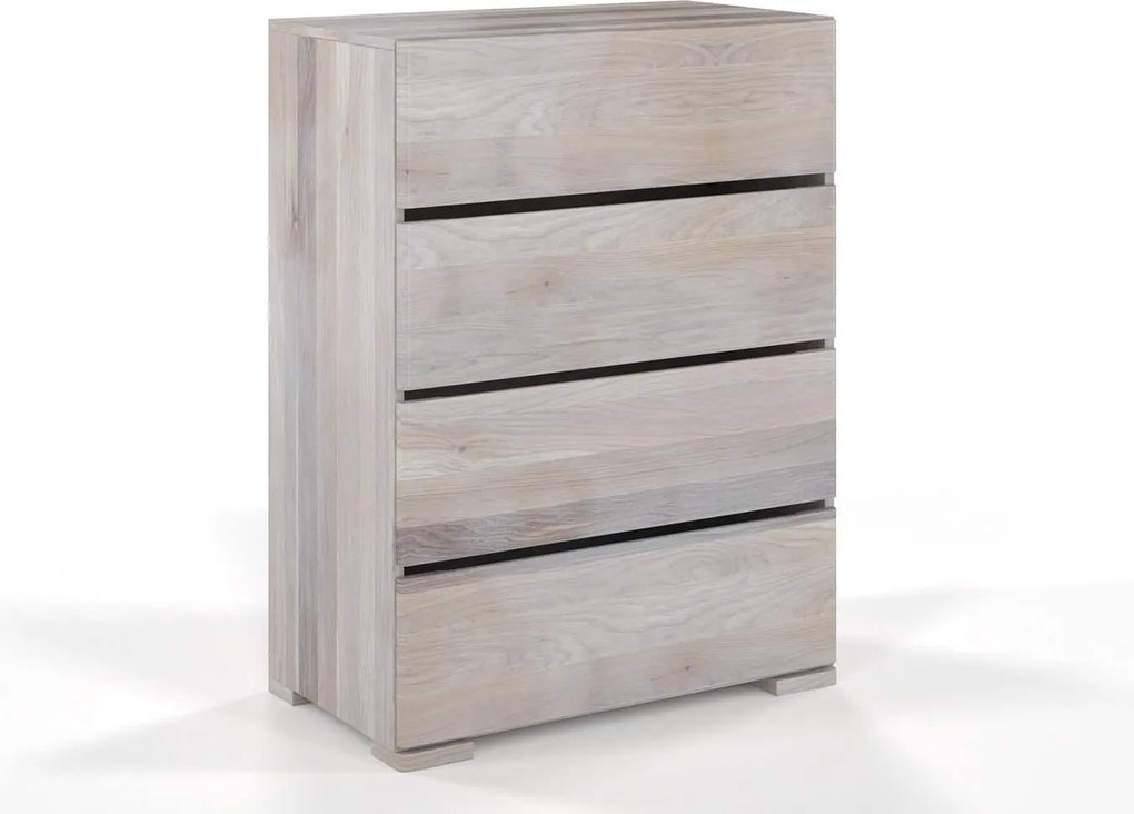 Comodă lemn masiv TerraCraft Stejar 3 Sertare, 80 × 45 × 108 cm - Stejar auriu