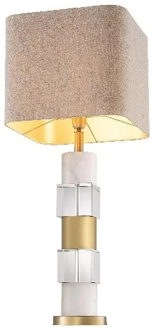 Veioza/ lampa de masa LUX Cullingham, alama antic/ alb