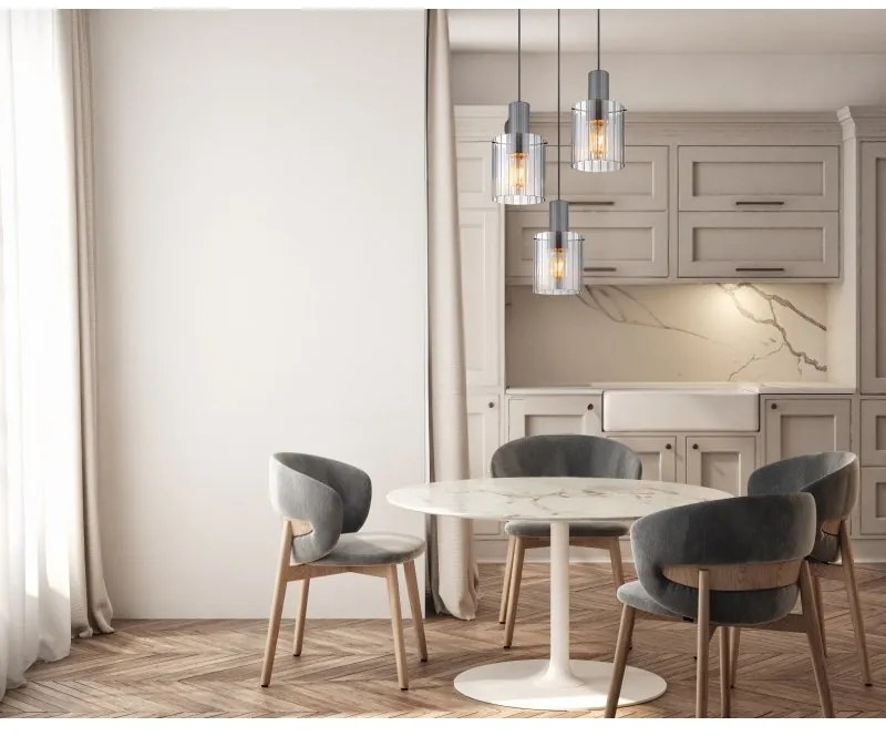 Lustra suspendata cu 3 pendule design modern TULIVAR D-48cm