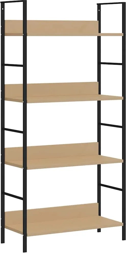 vidaXL Etajeră cărți 3 rafturi, stejar,60x27,6x124,5 cm lemn prelucrat