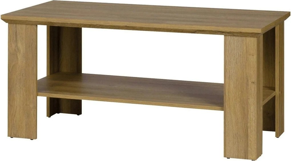 Masuta cafea LEON MZ17, stejar inchis, PAL laminat/muchii ABS, 120x60x