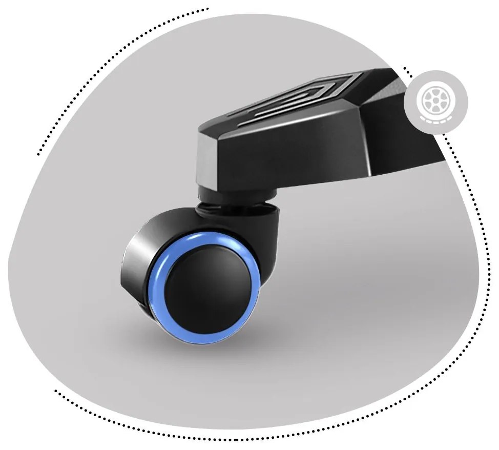Scaun gaming pentru copii Rover 6 (alb + albastru). 1087544