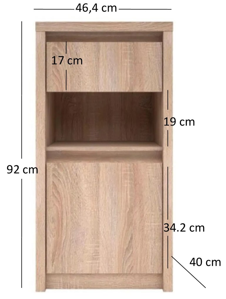 Comodă Noella (Stejar sonoma). 1053139