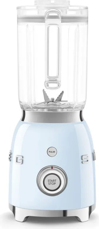 Blender Smeg BLF03PBEU, 800 W, 1,5 l, 18 000 rpm, 4 programe, 4 viteze + Impuls, Otel inoxidabil, Albastru pastel