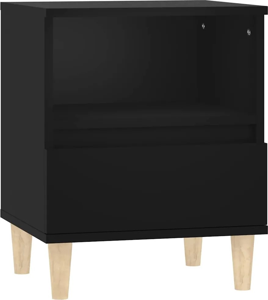 vidaXL Noptiere, negru, 40x35x50 cm