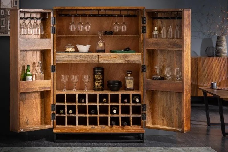 Bar din lemn de mango Scorpion 140cm, maro