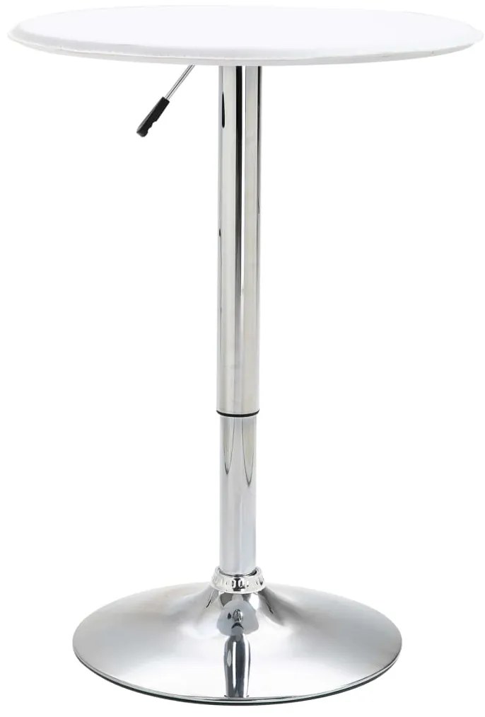 279644 vidaXL Set mobilier de bar, 3 piese, alb, piele ecologică