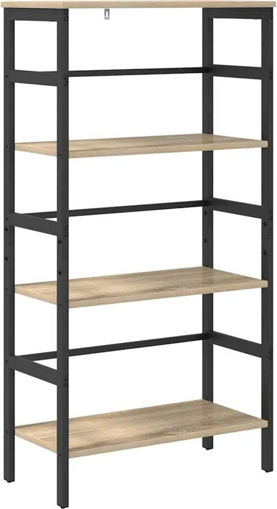 vidaXL Raft pentru cărți Stejar Sonoma 60 x 29,5 x 115 cm