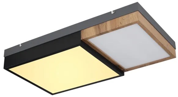 Globo 67286-30 - Plafonieră LED GUNDI 30W/230V, maro/negru