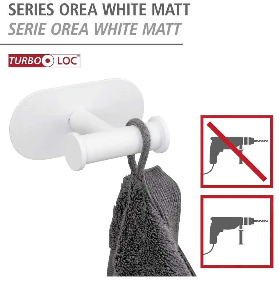 Cârlig alb din oțel inoxidabil Orea – Wenko