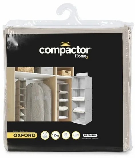 Organizator de haine agatat 30 x 30 x 94 cm, gri