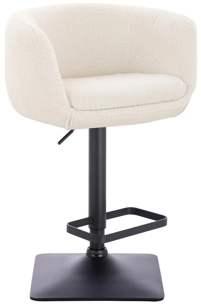 HR333KW Scaun Boucle Crem cu Bază Neagră