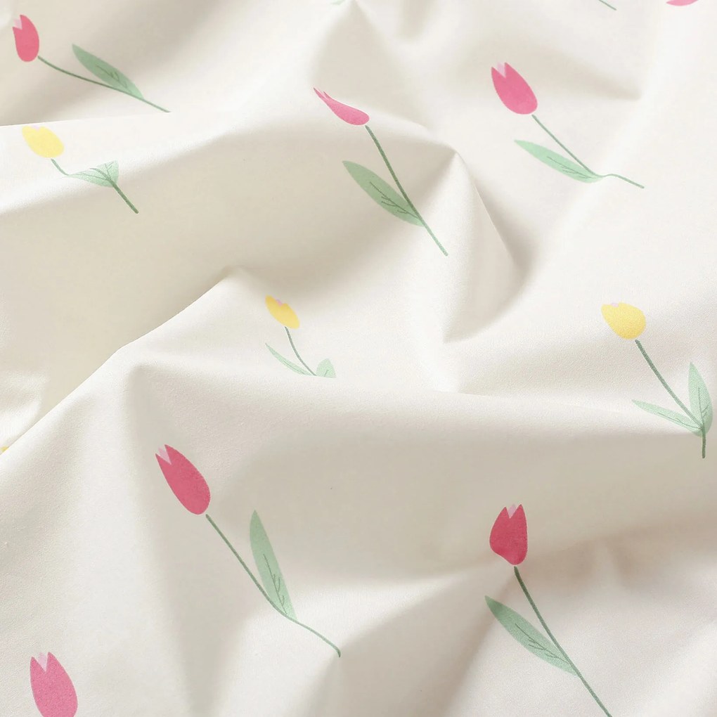 Goldea napron de masă 100% bumbac - lalele 50x140 cm