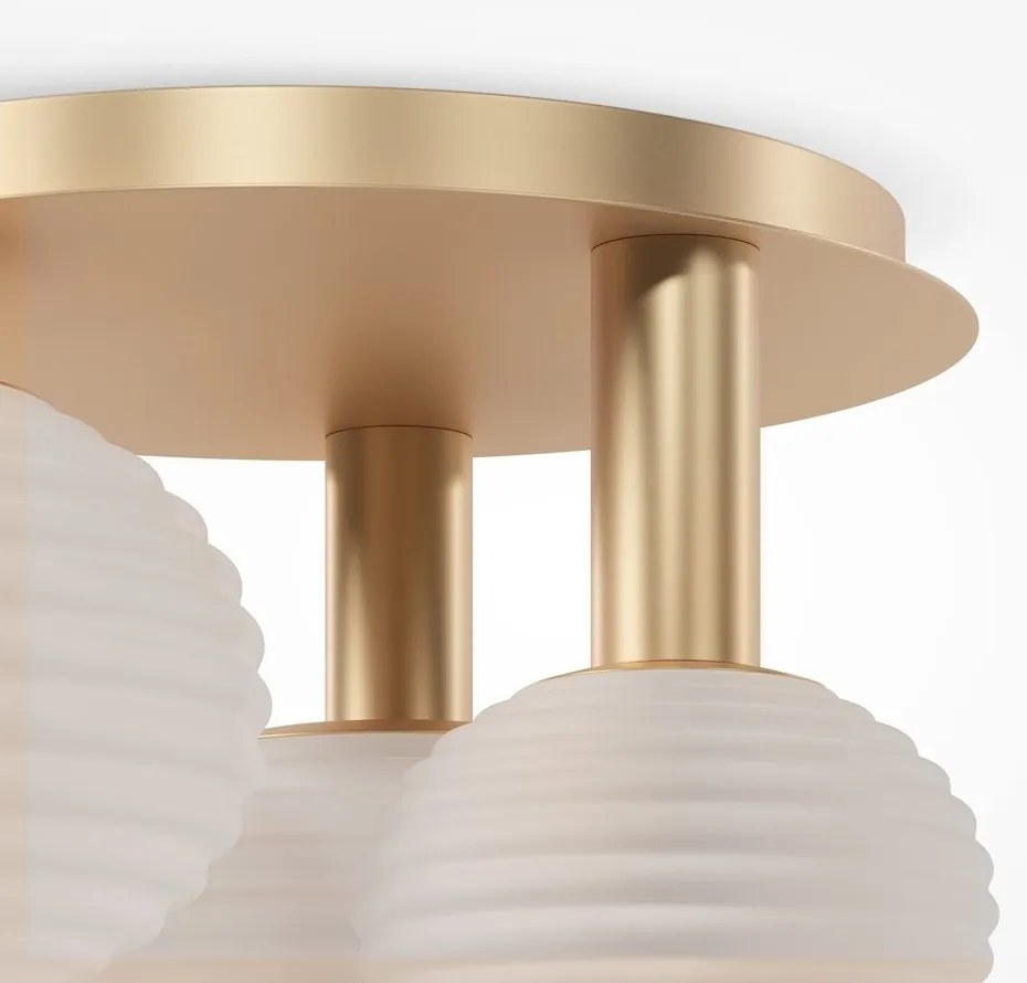 Plafoniera design modern decorativ Reels 3L auriu/alb