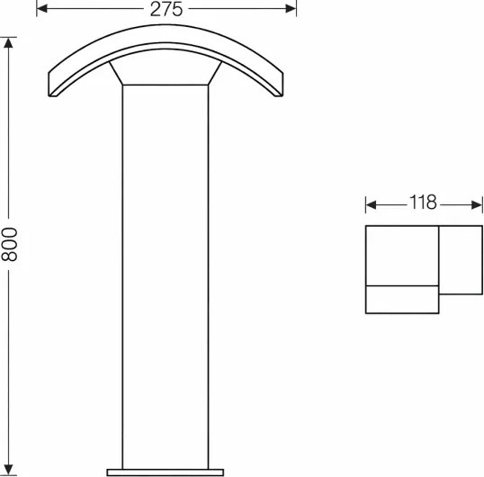 Lampă LED de exterior Brilagi ARCELO LED/9W/230V 80 cm IP54