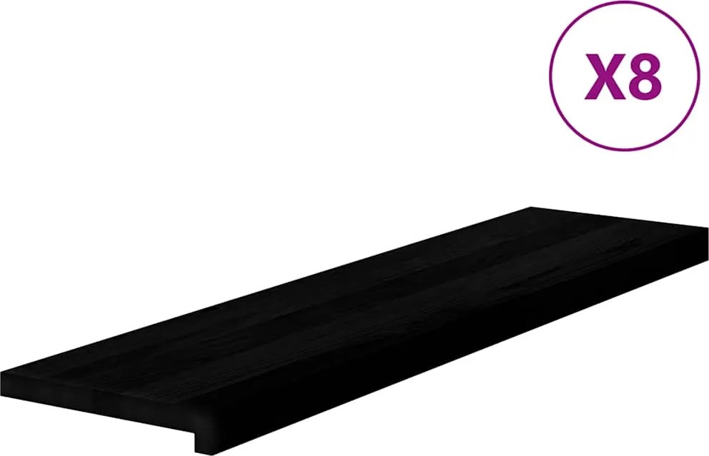 vidaXL Trepte de scară 8 buc maro închis lemn masiv de stejar