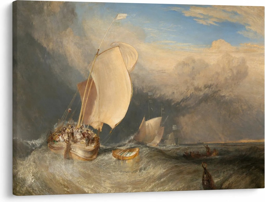 Tablou - William Turner, Fishing Boats with Hucksters Bargaining for Fish, reproducere (70x50 cm)