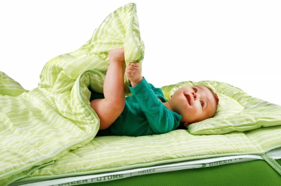 Protectie saltea impermeabila Nature Bamboo Kids 60x120 cm, Alb