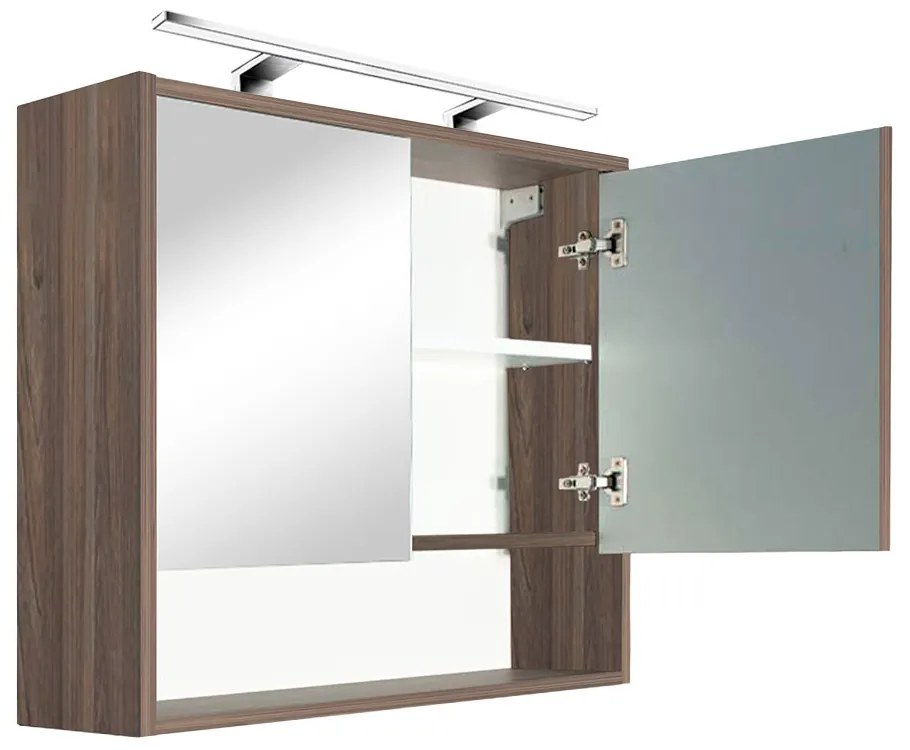 Dulap suspendat cu oglindă Luna 80, ulm Rauna