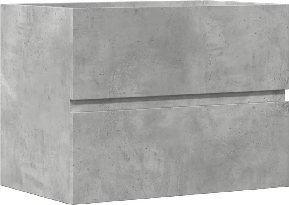 vidaXL Dulap pentru baie, gri beton, 60x38,5x45 cm, lemn prelucrat