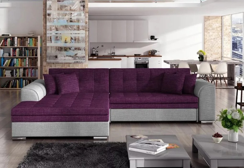 Expedo Colțar extensibil PALERMO, 294x80x196, sawana21/madryt14 (soft11), stânga