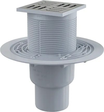 Sifon pardoseala 105 105 50 75 mm iesire verticala, gratar din otel inoxidabil, sistem de retinere a mirosurilor umed APV201