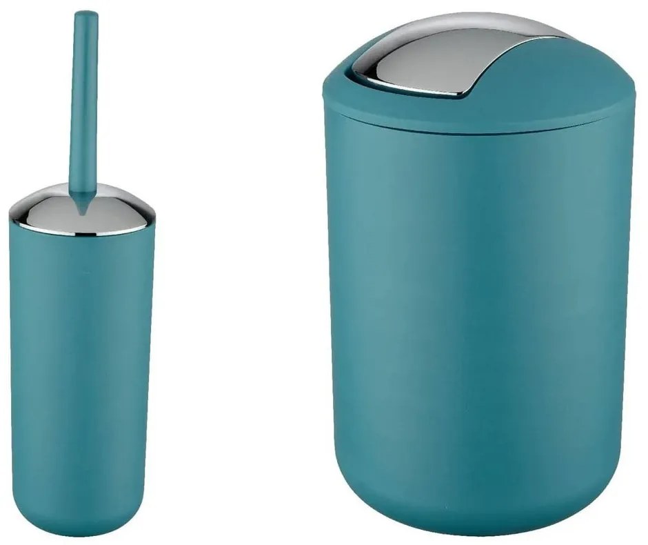 Set de accesorii de baie în culoarea petrolului din plastic Brasil – Wenko