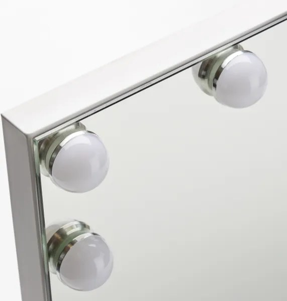 BRILAGI - Oglindă de machiaj LED reglabilă HOLLYWOOD LED/15W/230V CCT + USB albă