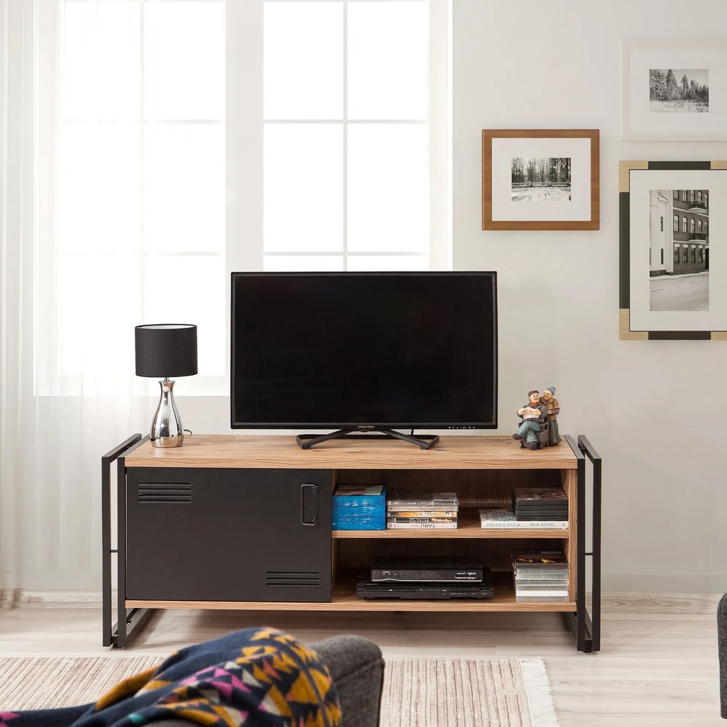 Mobilier living Cosmopolitan 6 (Pin atlantic + Negru). 1089055
