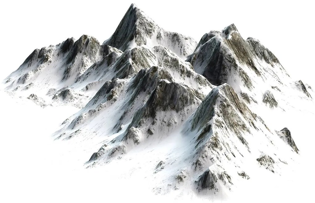 Fototapet - Munții acoperiți cu zăpada (152,5x104 cm)