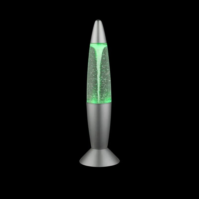 Veioza decorativa, gri argintiu din plastic cu efect de vartej in interior MAGMA 28019 GL