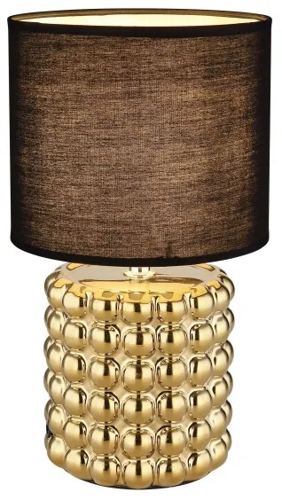 Lampă de masă VALENTINO 1xE14/40W/230V negru/auriu Globo 21626