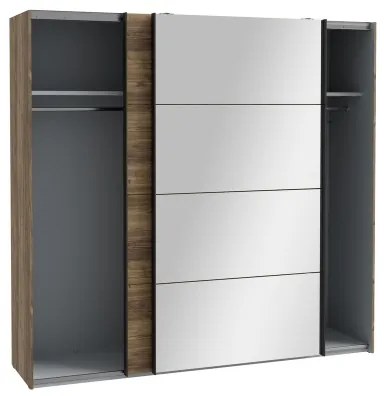 Dulap cu oglindă OREN 220x210 cm, finisaj stejar Artisan