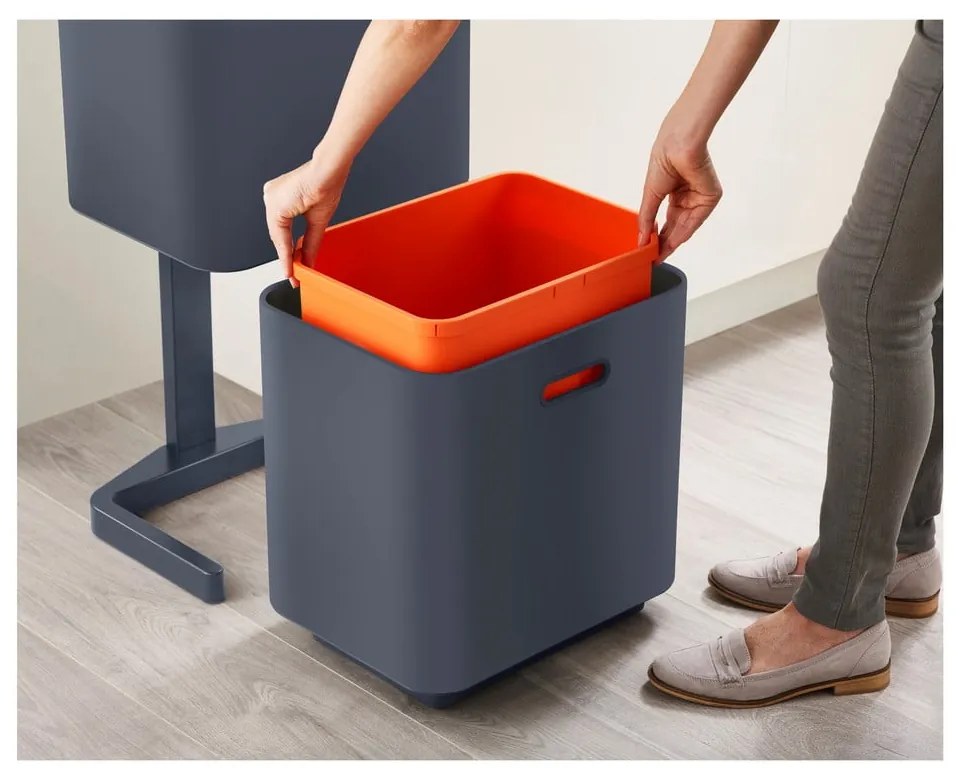 Coș pentru sortarea deșeurilor Joseph Joseph Totem Max, 60 l, gri închis